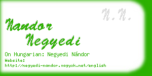 nandor negyedi business card